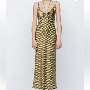 Bec + Bridge Quinn silk Maxi Dress in Siena Geo